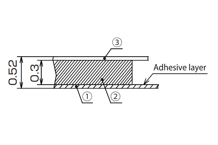 Dimensions: Flexible Ferrite Sheet FFS Series