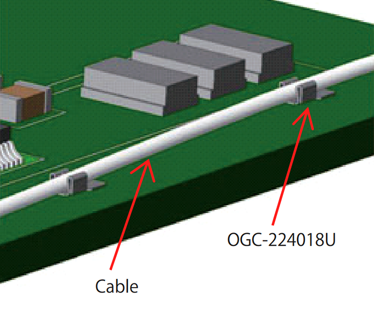 Designed to manage thin cables on the PC board