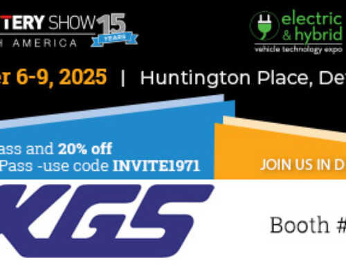 KGS America will be attending the Battery Show 2025 (Detroit, MI | Oct 6 ~ 9)